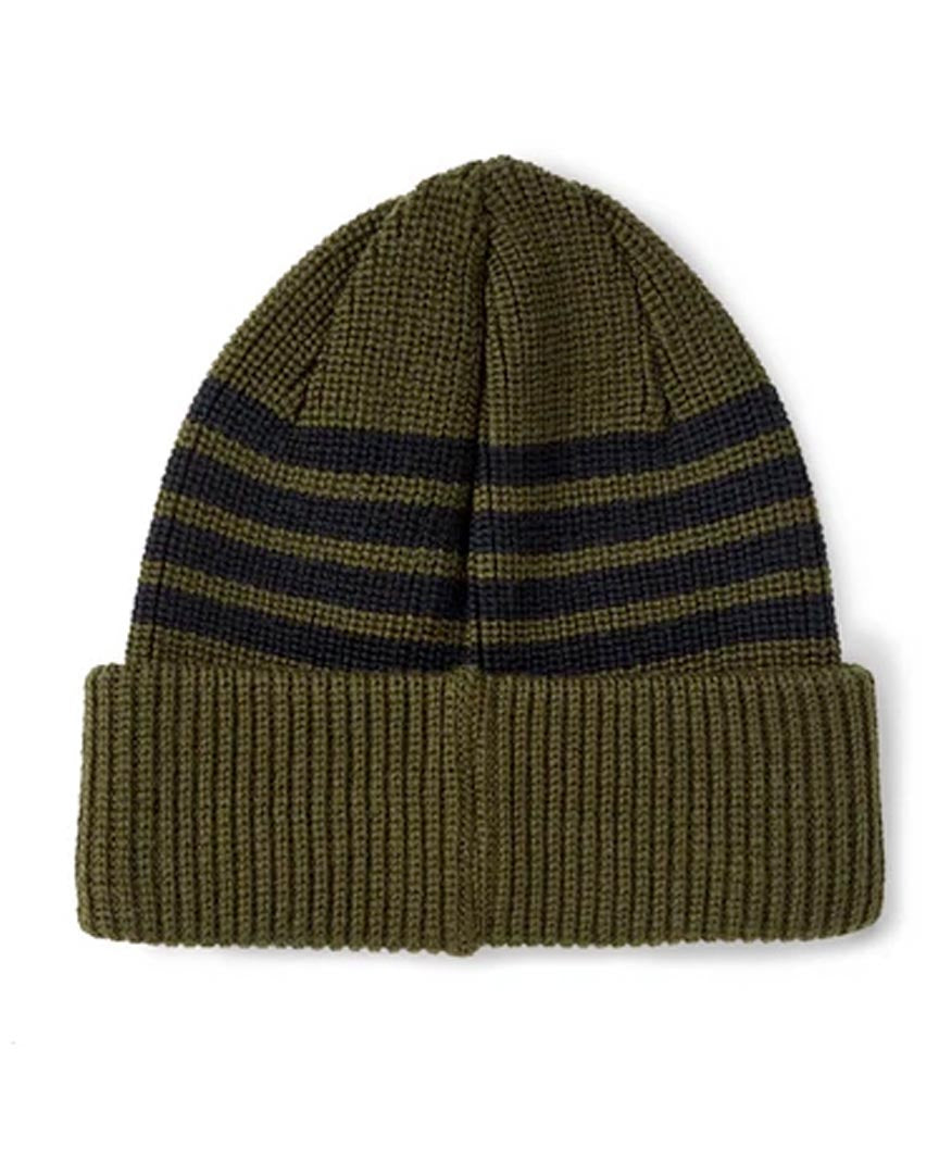 Stripe Merino Beanie Beanie - Army Green