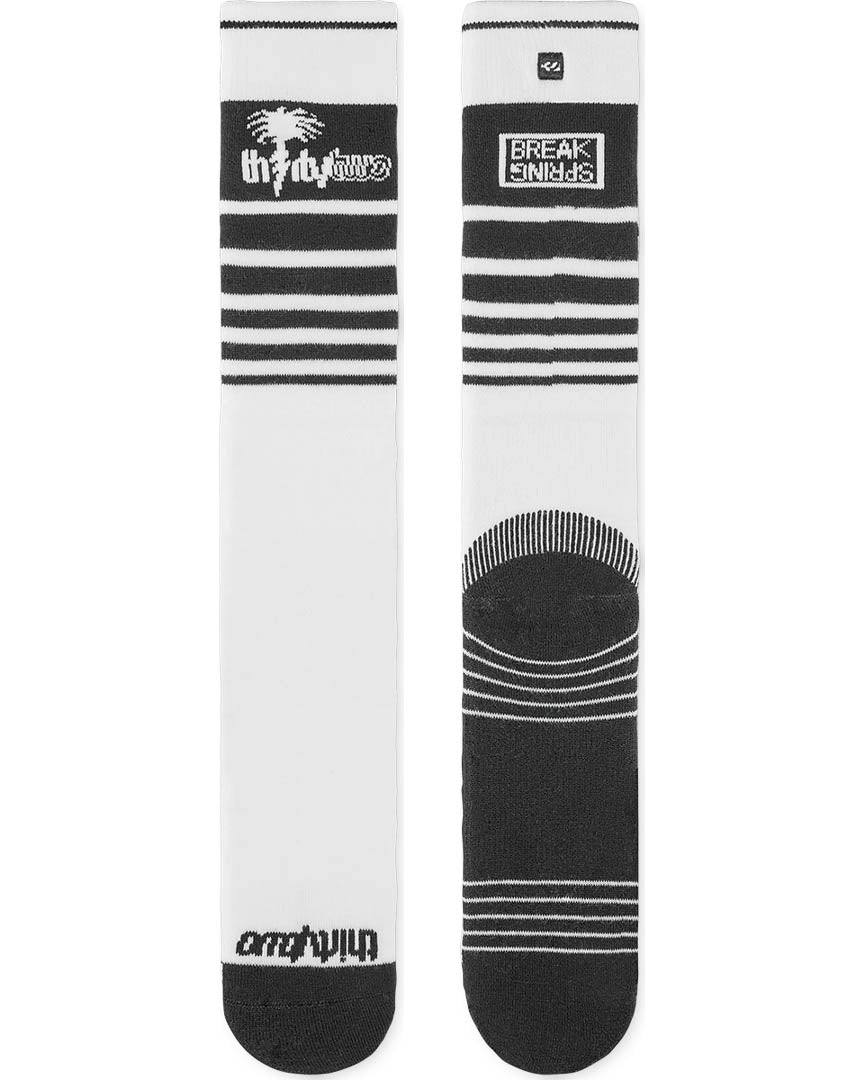 Spring Break Sock Thermal Socks - Black/White