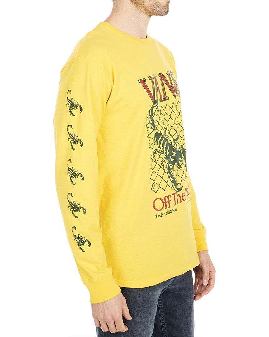 On The Fence Ls Long Sleeve T-Shirt - Lemon Chrome