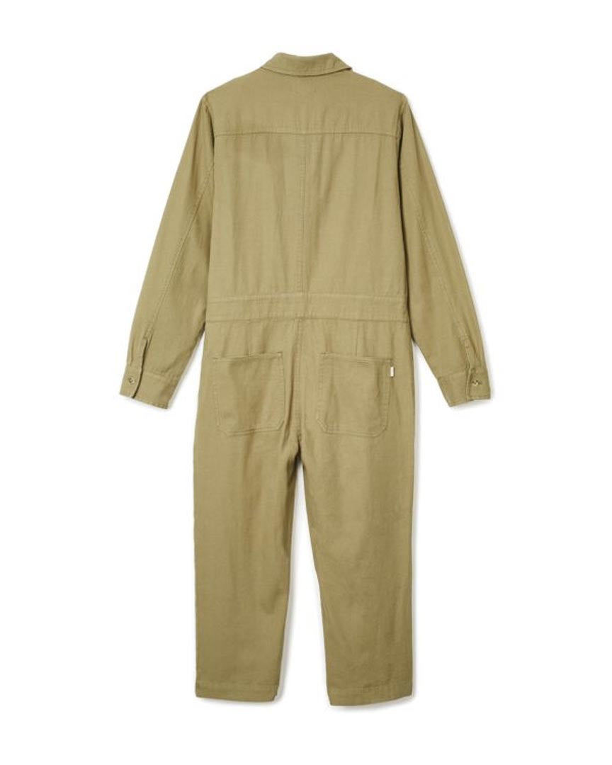 Salopette Melbourne Crop Overall - Washed Olive