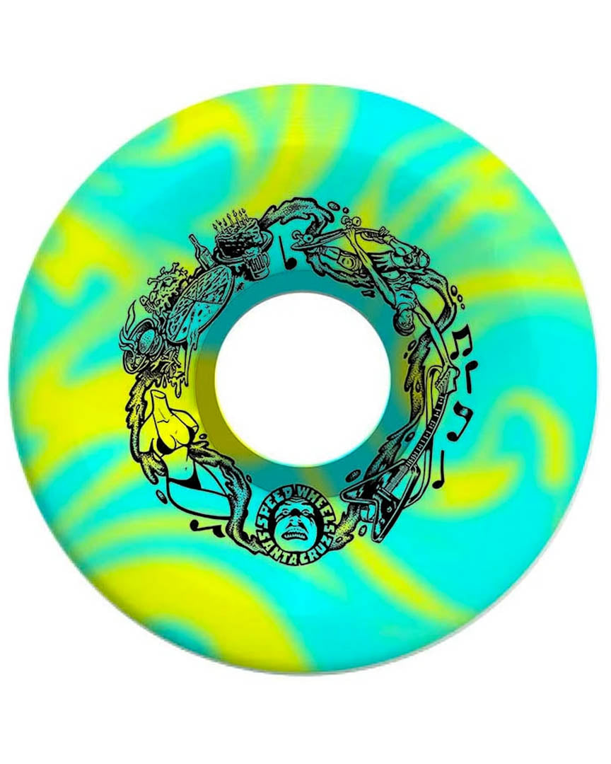 Speedwheels Rei Bigballs Skateboard Wheels - Blue/Yellow