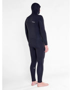 Wetsuit 4/3Mm Hooded Chestzip Full - Black