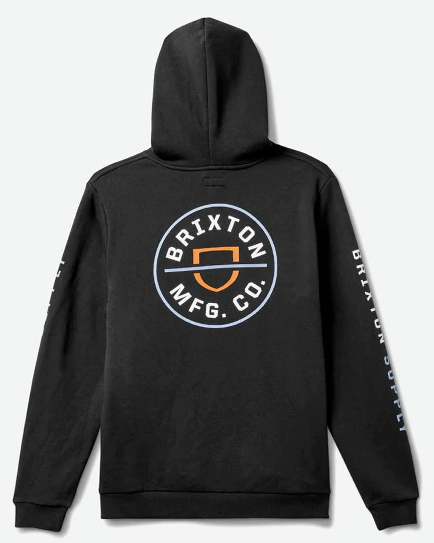 Crest Hood Hoodie - Black Dusty/Blue