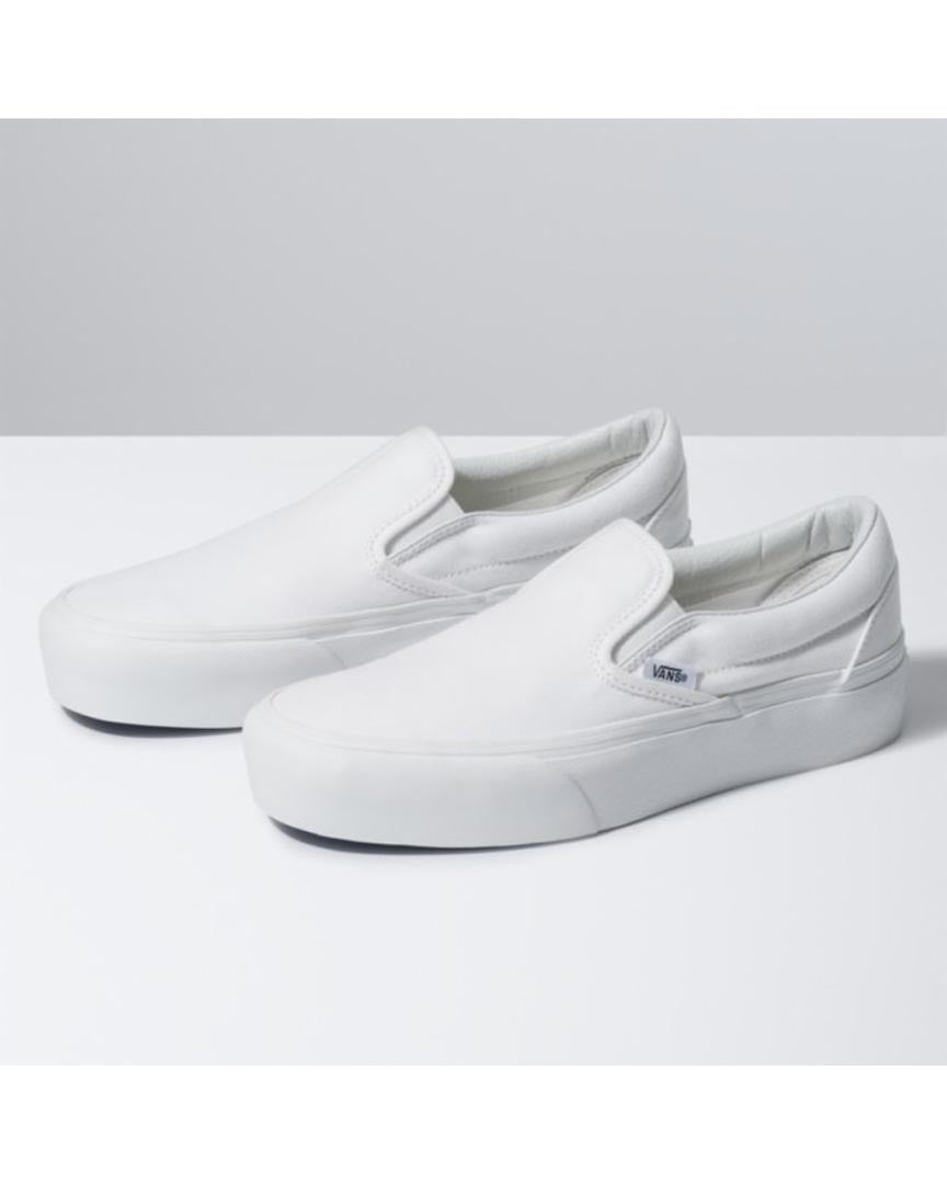 Souliers Slip-On Plarform - White