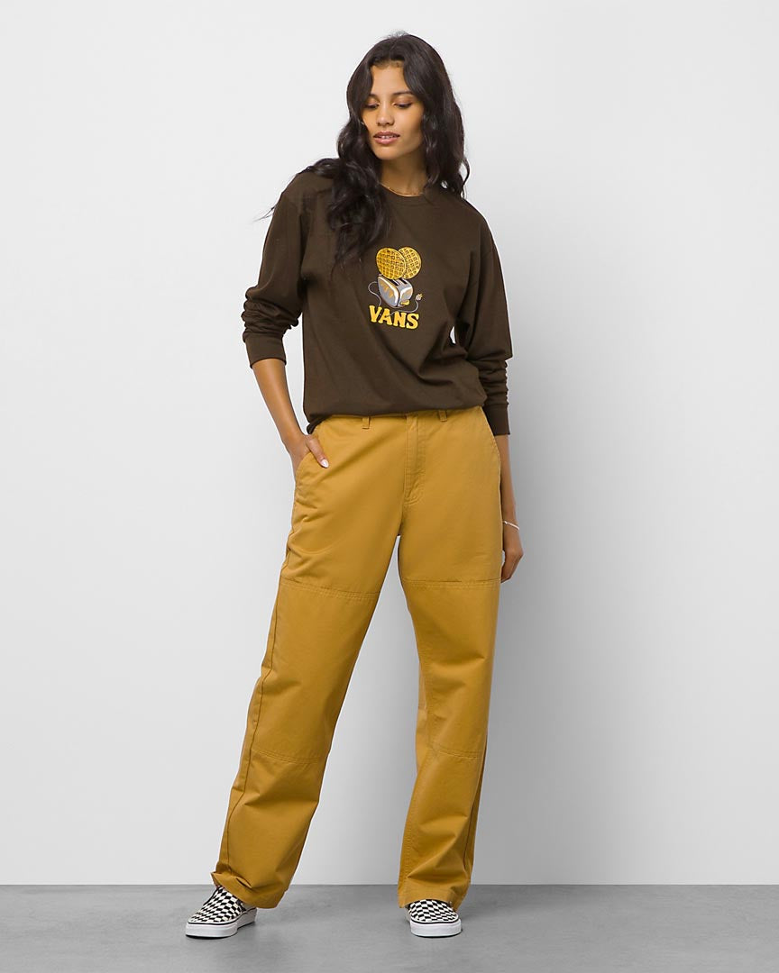 Authentic Chino Loose Double Knee Pants - Bone Brown