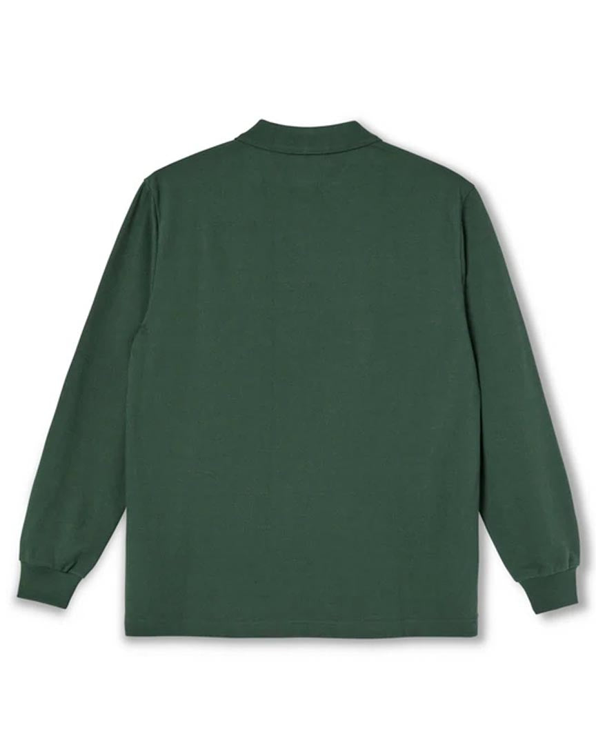 Polar L/S Tee Polo Long Sleeve Polo Shirt - Dark Green