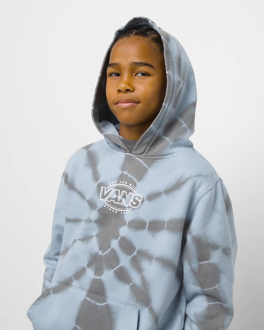 Enfants Hoodie Vans Logo Tie Dye Po - Ashley Blue