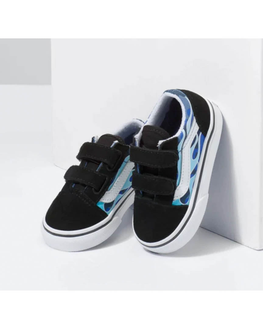 Toddler Old Skool V Shoes - Camo Flame Blue