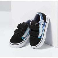 Toddler Old Skool V Shoes - Camo Flame Blue