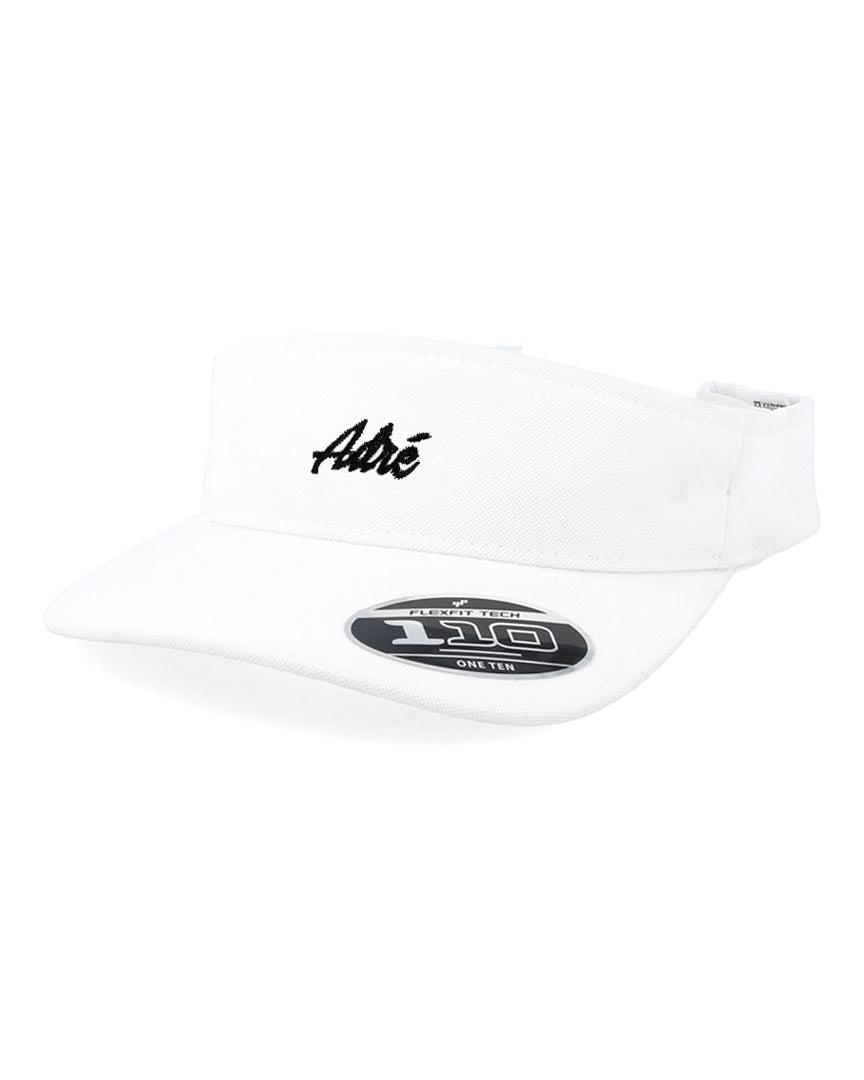 Adre Script Visor Flexfit Hat - Blanc