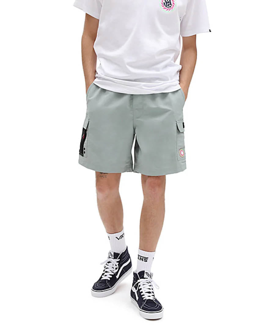 Camp Loose Nylon Short Shorts - Green