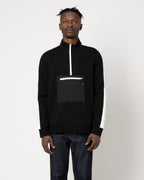 Cotton ouaté Tribeca Quarter Zip Fleec - Black