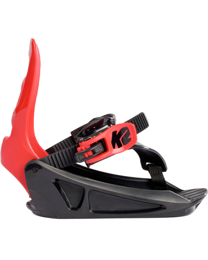 K2 Mini Turbo Snowboard Bindings - Red 2023