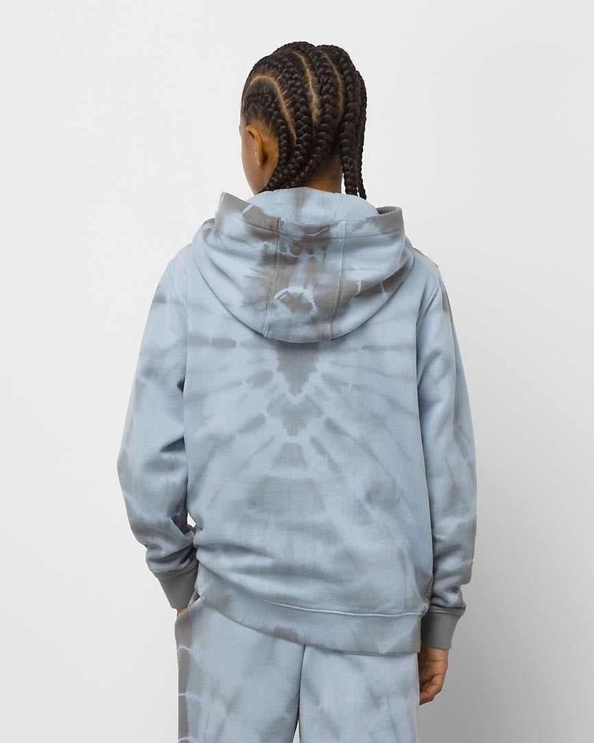 Kids Vans Logo Tie Dye Po Hoodie - Ashley Blue