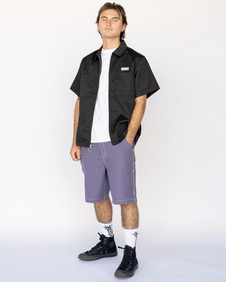 Brace Canvas Carpenter Shorts - Grape