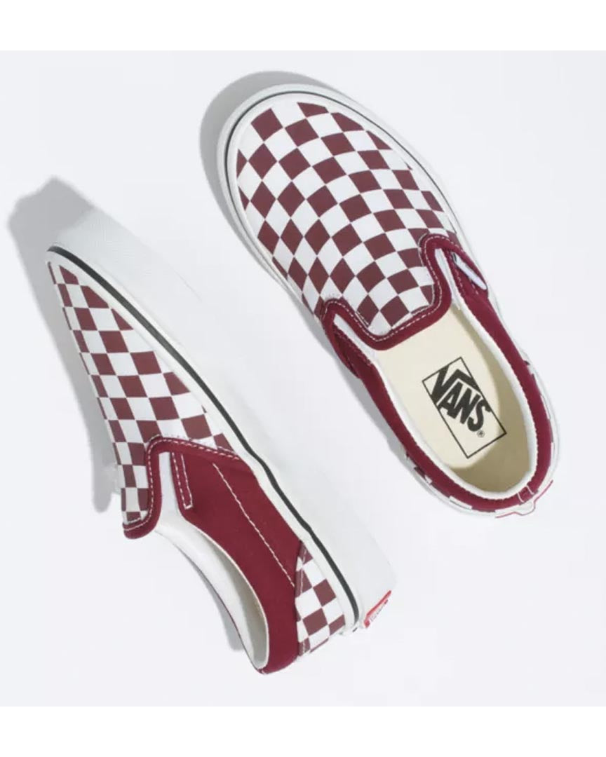 Souliers Classic Slip-On - Checker/Red