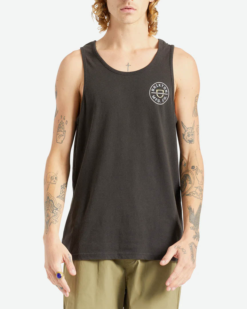 Crest Tank Top - Black Sun Wash