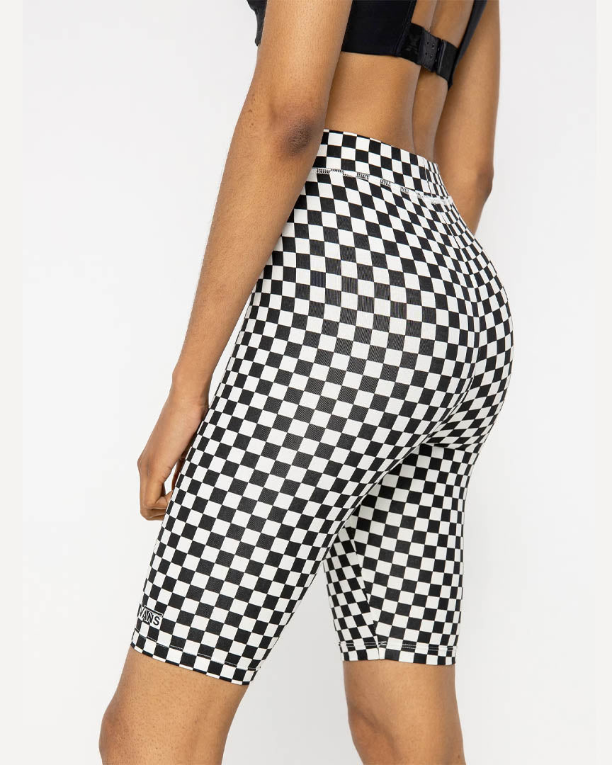 Wmn Flying V Print Shorts - Black/White