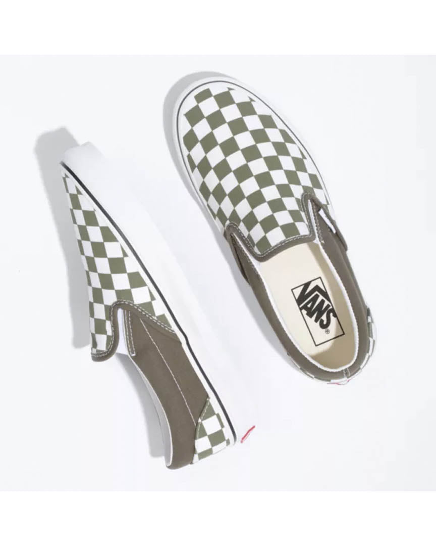 Kids Classic Slip-On Shoes - Checkerboard/Grape