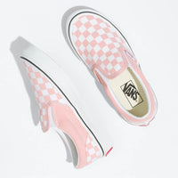 Kids Classic Slip-On Shoes - Checker/Pink