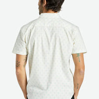 Charter Print S/S Wvn Shirt - Off White/Jade