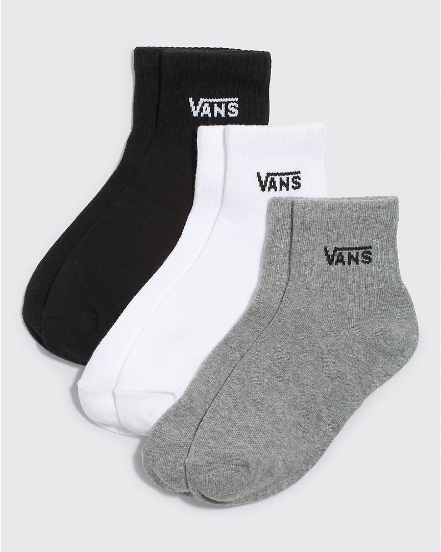 Wmn Classic Half Crew Socks (3Pk) - Black Assorted