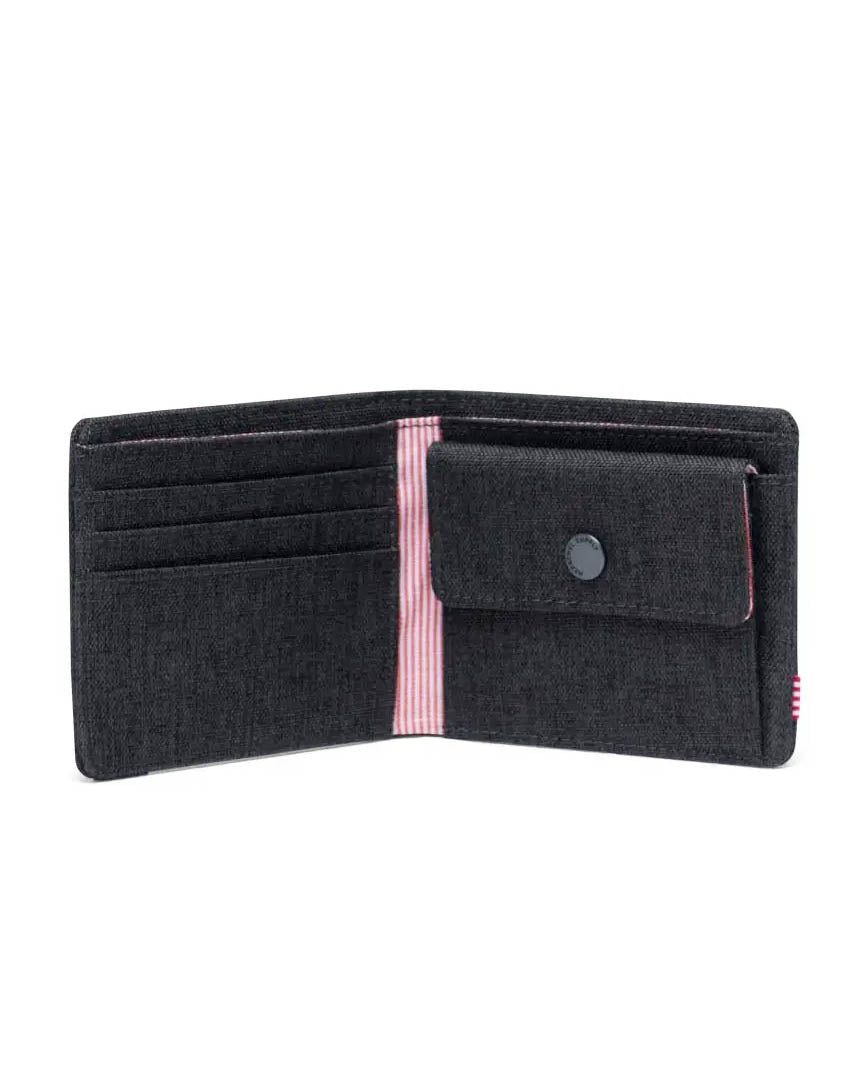 Roy Coin Rfid Wallet - Black Crosshatch