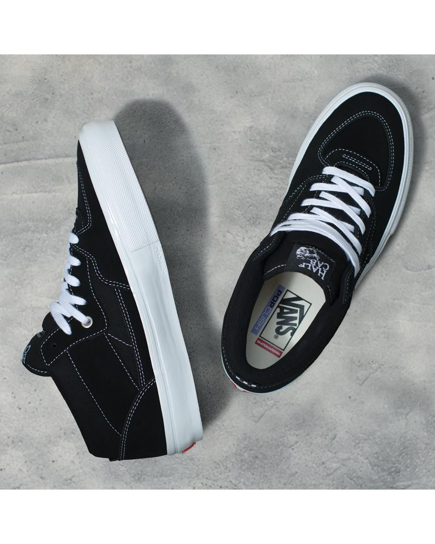 Souliers Skate Half Cab - Black/White