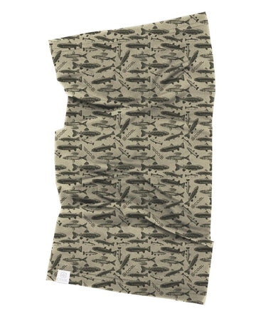 Neck warmer Shield Tube - Khaki Fish