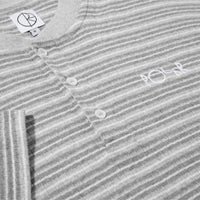 Stribe Rib Henley Tee T-Shirt - Heather Grey