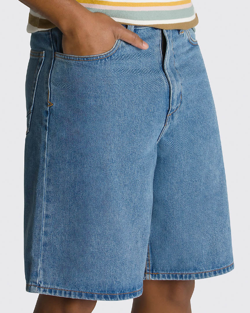 Covina 5 Pocket Baggy Shorts - Stone Washed