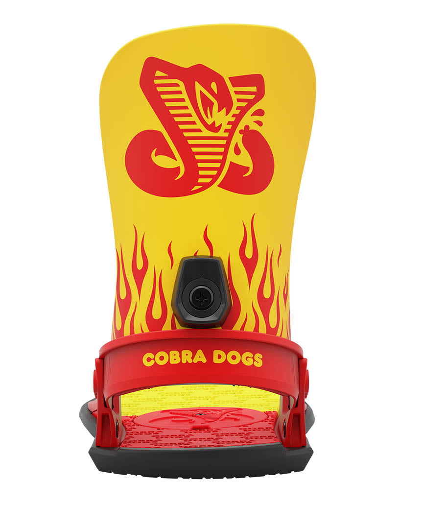Union X Cobra Dogs Snowboard Bindings - Yellow/Red 2023