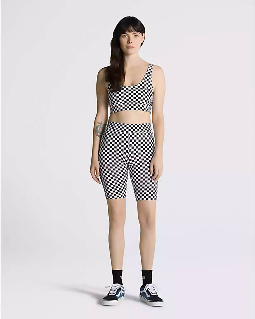 Wmn Flying V Print Shorts - Black/White