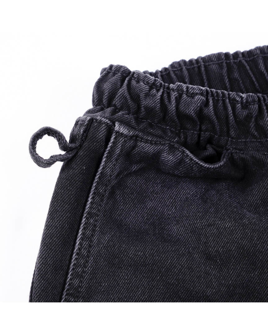 Loose Pants Pants - Black Denim