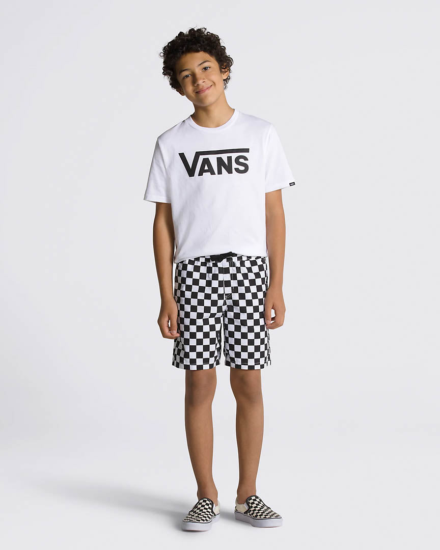 Boy Range Elastic Waist Shorts - Checkerboard