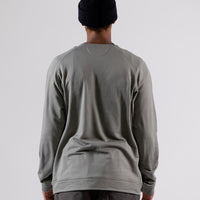 Flagship Recycled Grid Fleece Crew - Herb Green