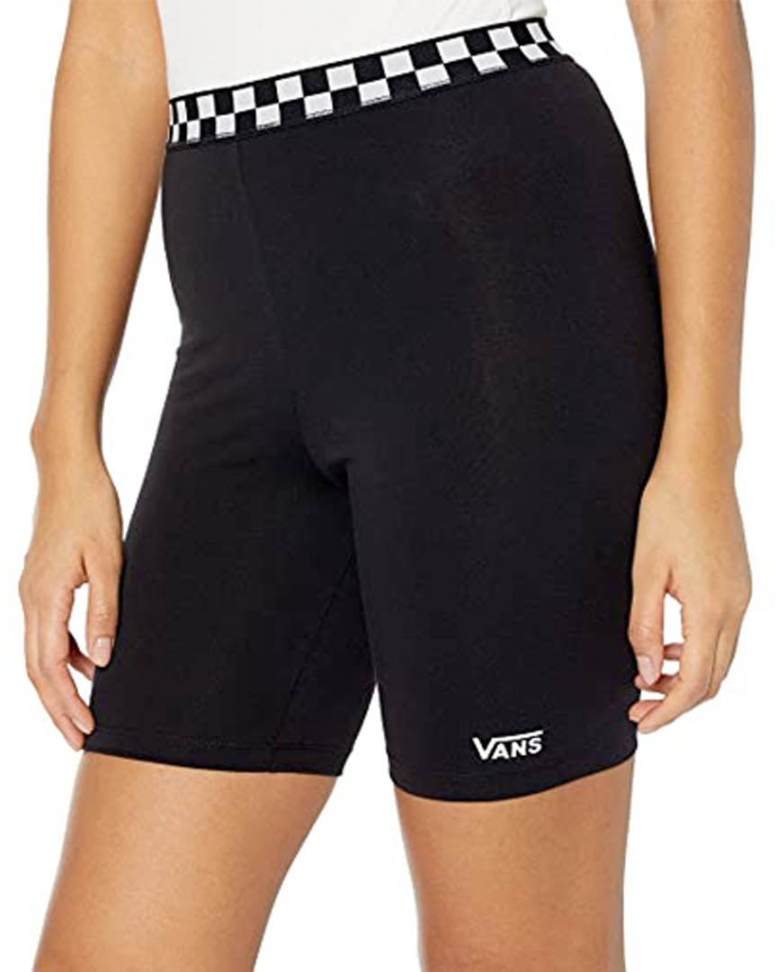 Wms Checkerboard Legging Shorts - Black