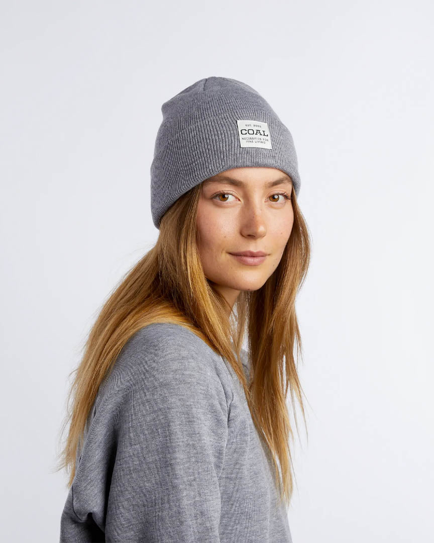 Uniform Mid Recycled Knit Cuff Beanie - Heather Grey