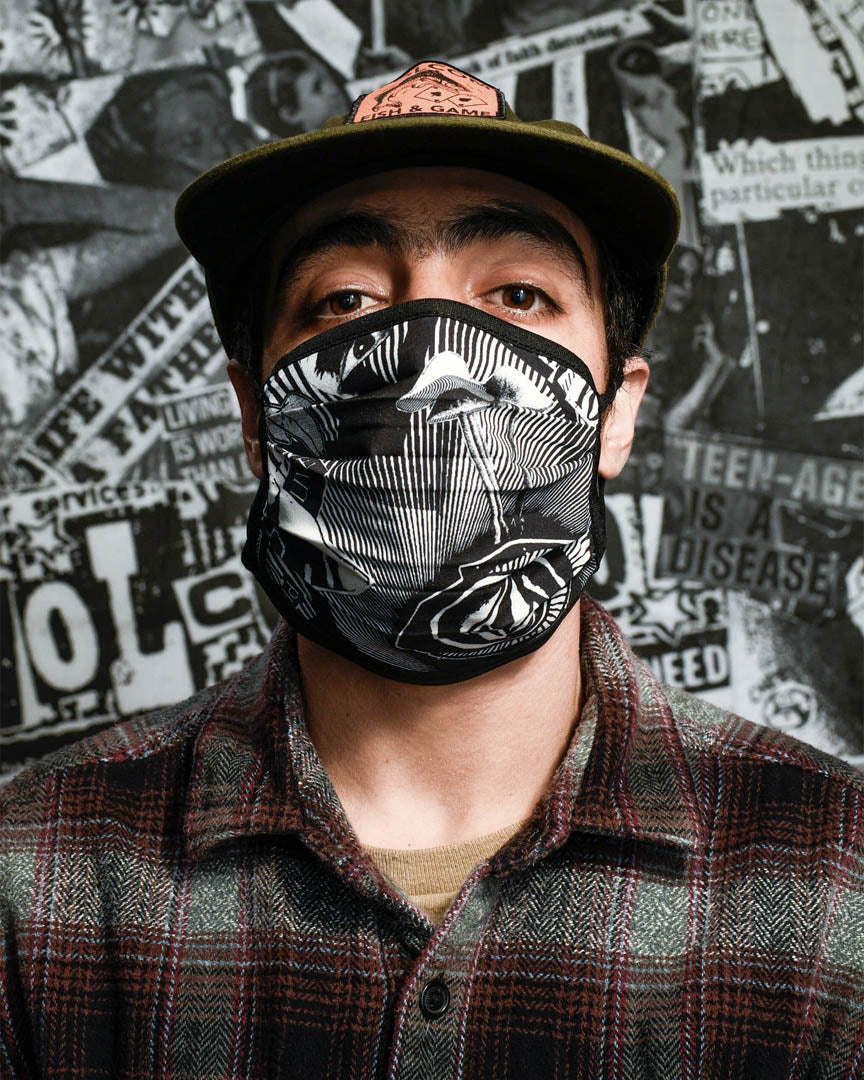 Volcom Facemask Scarf - White Black