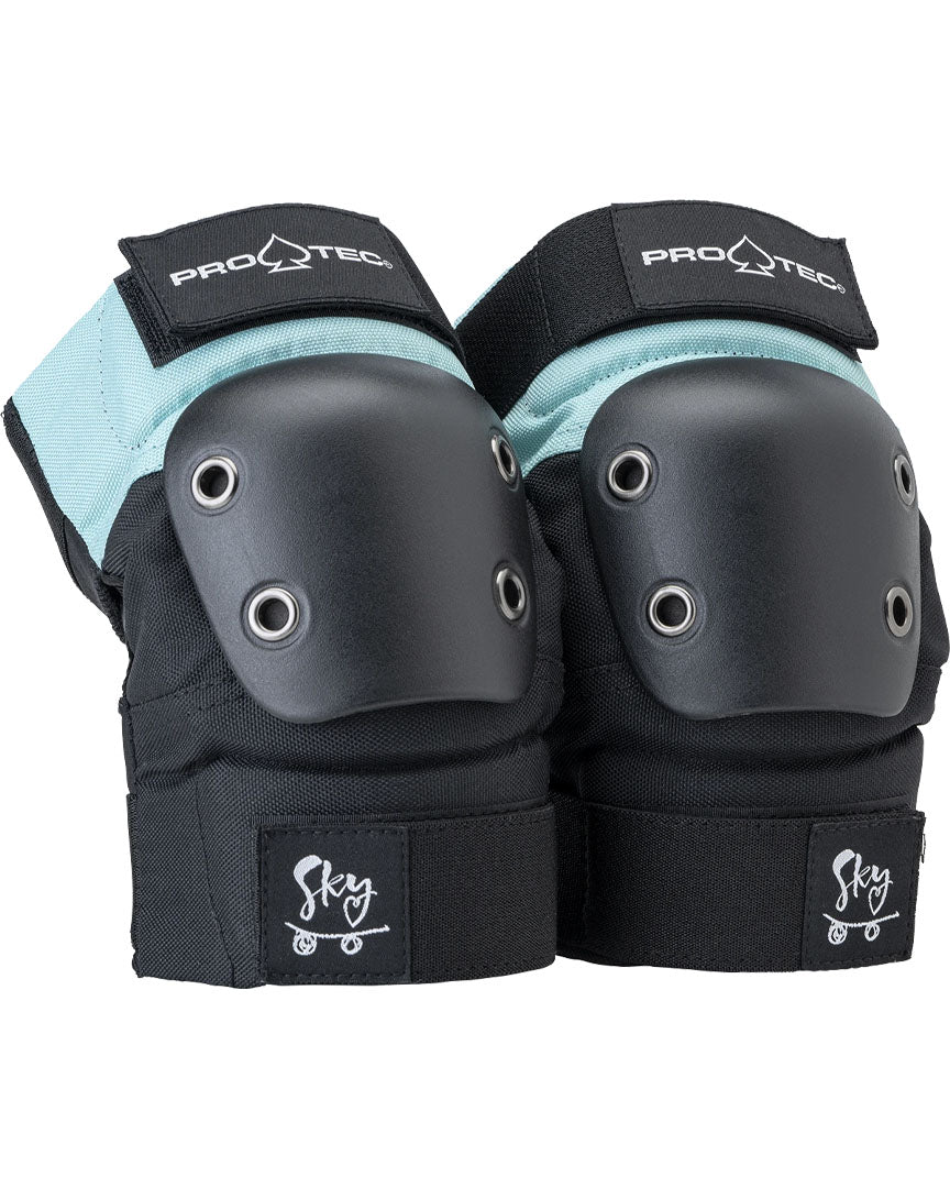 Junior 3 Pack Pad Sets Protective Gear - Sky Brown / Blue Black