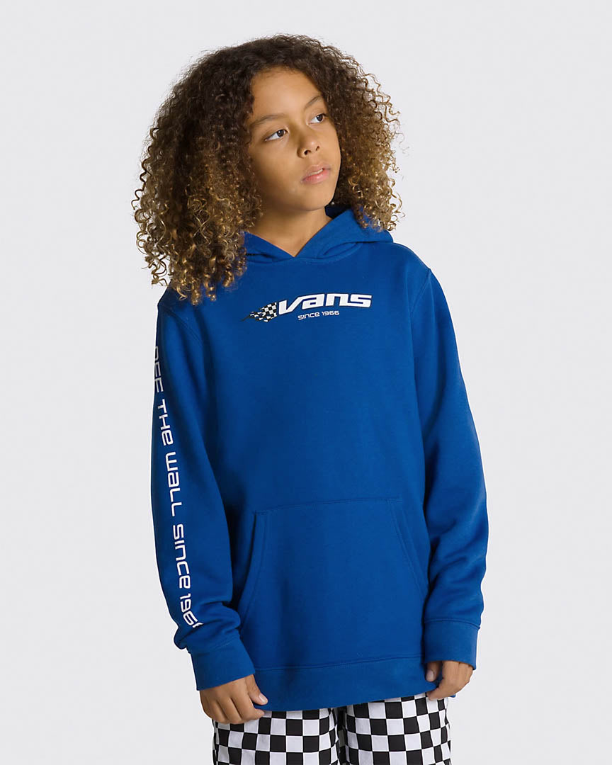 Kids Reflective Checkerboard Hoodie - True Blue