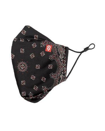 Advanced Daily Mask Scarf - Black Paisley