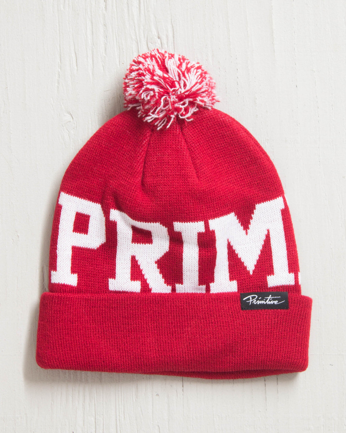 PRIMITIVE -PRIME POM BEANIE RED 