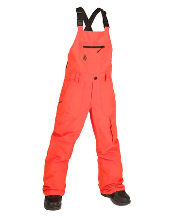 Kids Barkley Insulated Snow Bib - Orange Shock