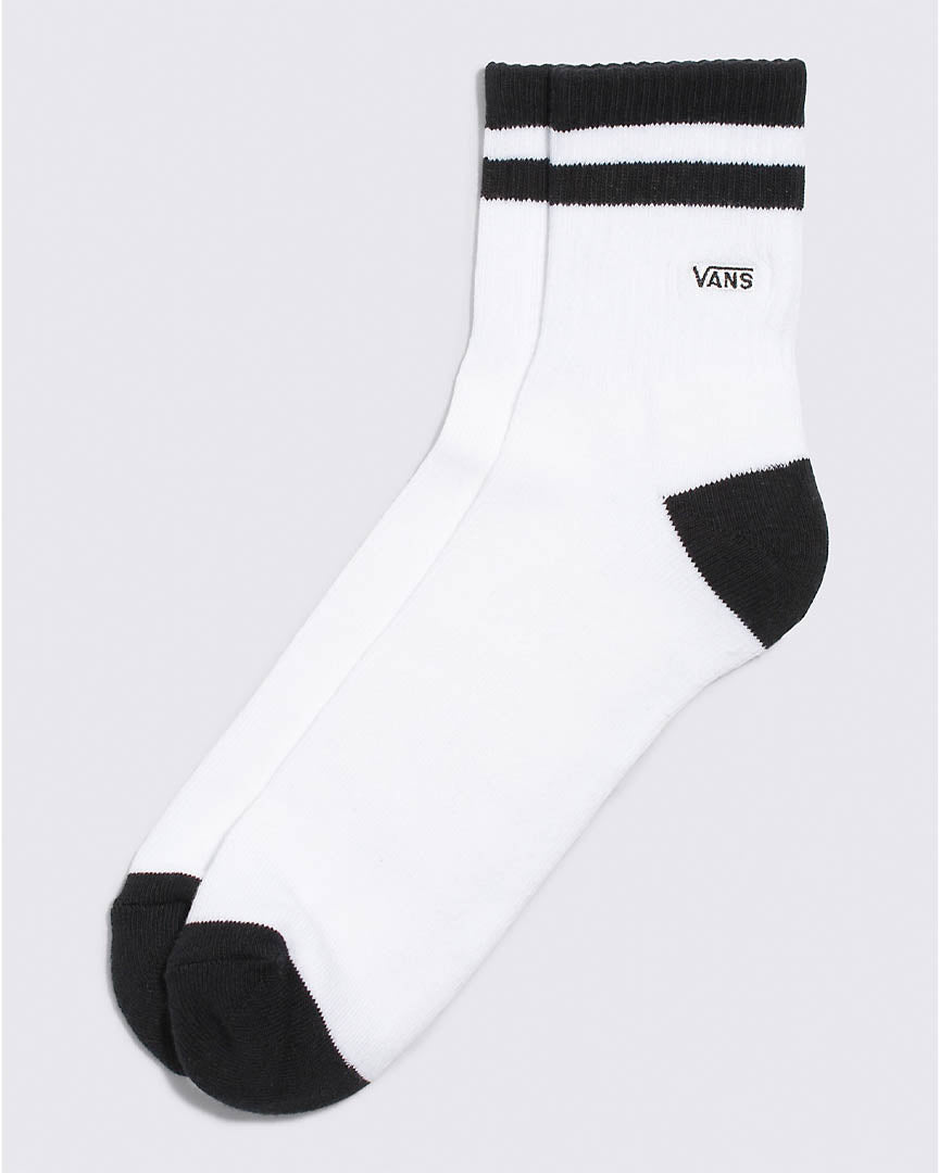 Half Crew Socks - White/Black