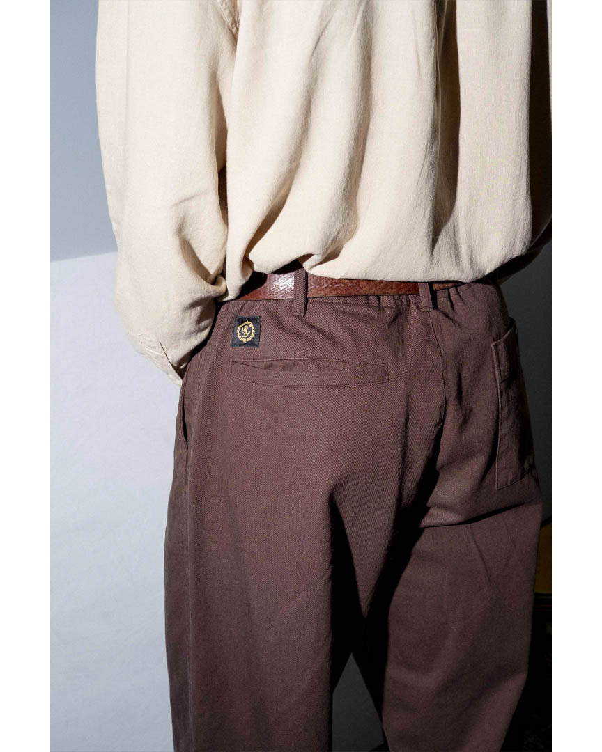 Warren Trouser Chino Pants - Dark Brown