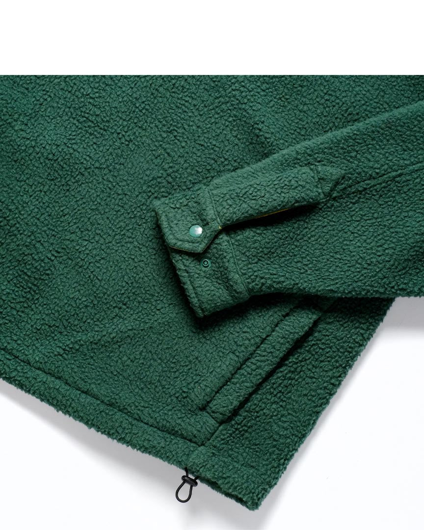 Henley Fleece Sweatshirt - True Green