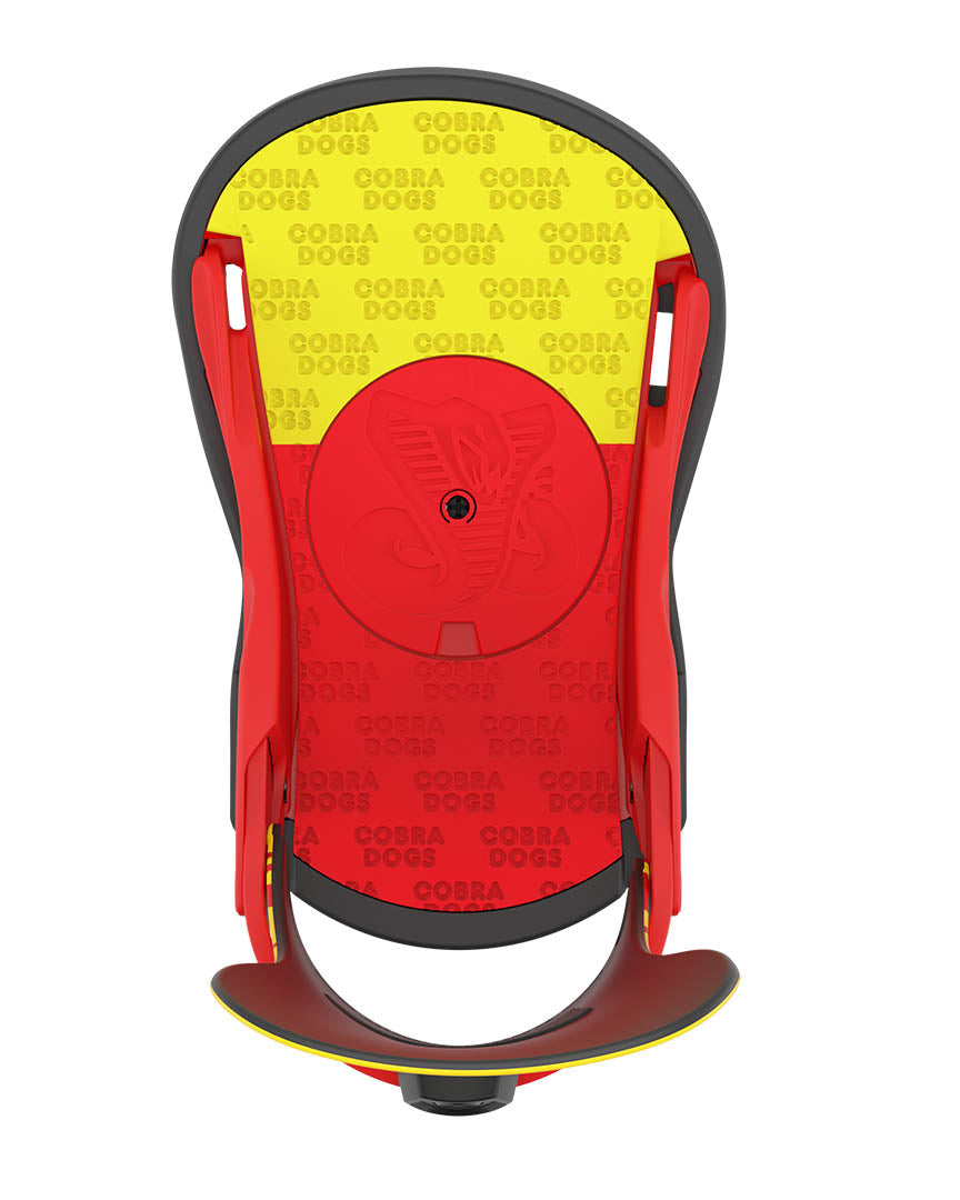 Union X Cobra Dogs Snowboard Bindings - Yellow/Red 2023