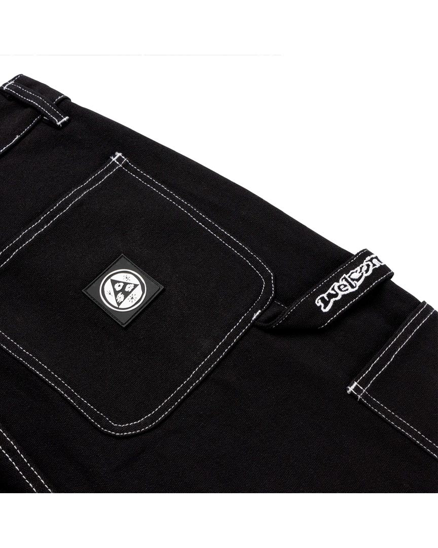 Brace Double Knee Canvas Pants - Black