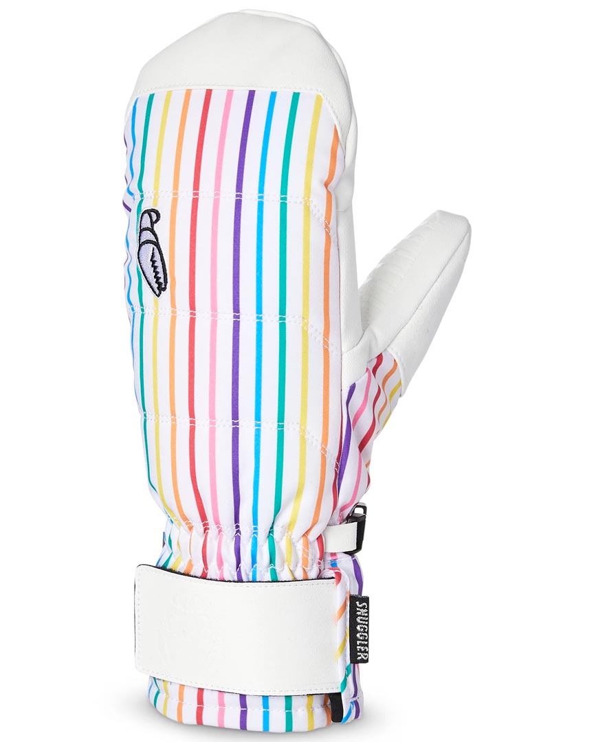 Snuggler Womens Mitt Gloves And Mitts - Rainbow Stripes